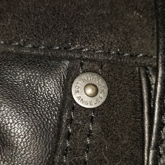 Hudson Suede and leather black mini skirt - Picture 5 of 6